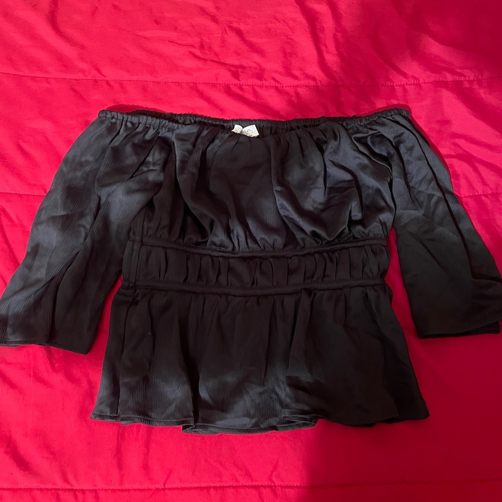 Elegant Black Off-Shoulder Top